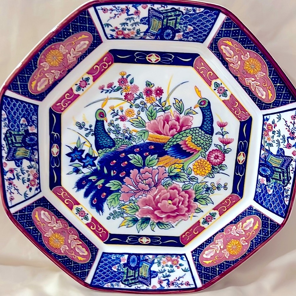 Vintage Beautiful Japanese Oriental IMARI Hand Painted large Platter 12”. A1673.